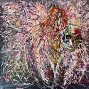 Damage Case | Linda Abrahamsson | Painting | Pink-Death | Oil on Canavas