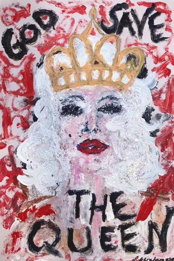 Damage Case | Linda Abrahamsson | Painting | God Save the Queen | Acrylic on Canavas